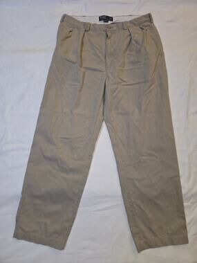 Polo Ralph Lauren Men's Kahkis Chinos 36x30 Flat Front Classic Fit Tan